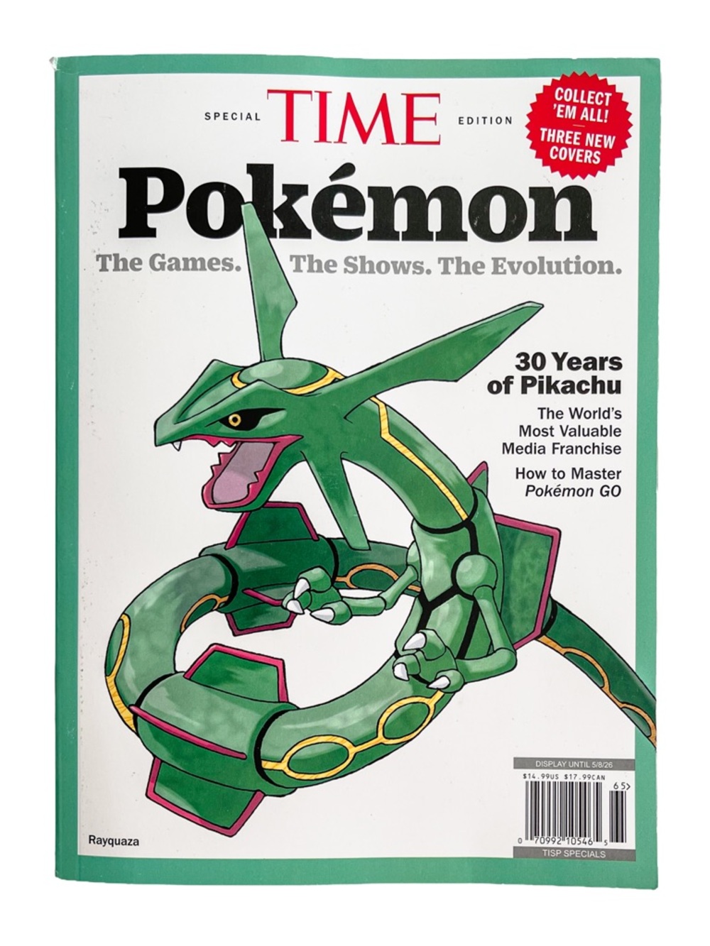 2026 Time Magazine Pokemon Special Edition Rayquaza NEW Authentic